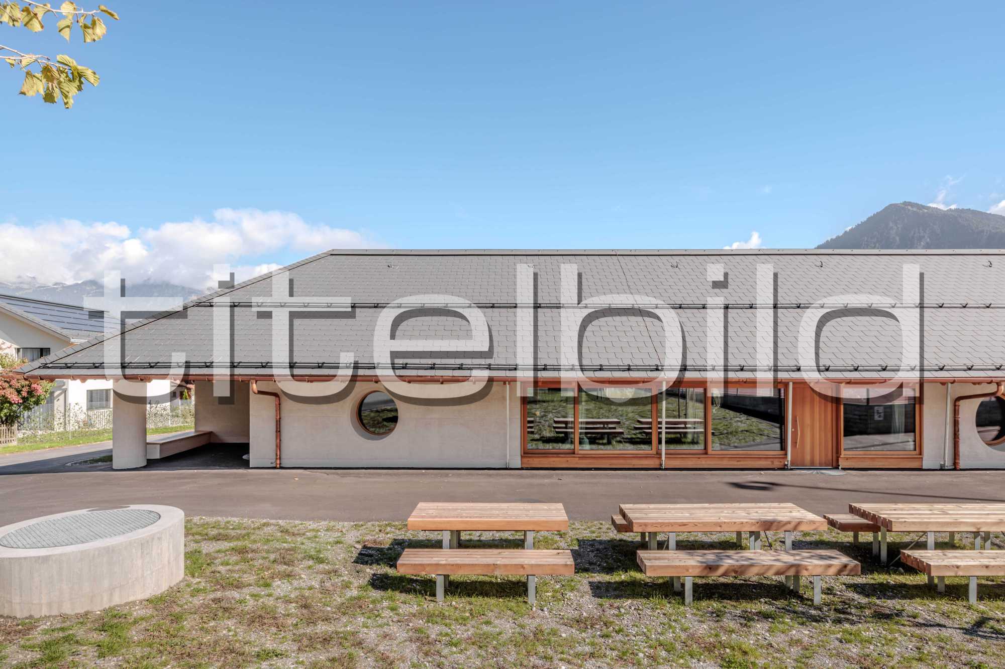 Projektbild-Nr. 3: Neubau Kindergarten mit Einstellhalle und Sportplatz